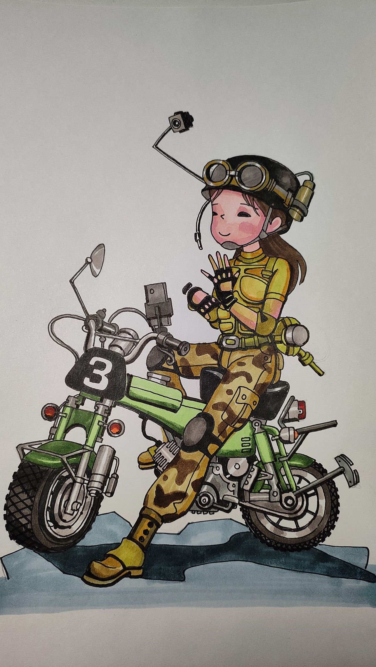 女机车手（图ZMzQxMzIyNzQ4） - 绘本 - 站酷设计师Z002660949原创素材 - 站酷ZCOOL