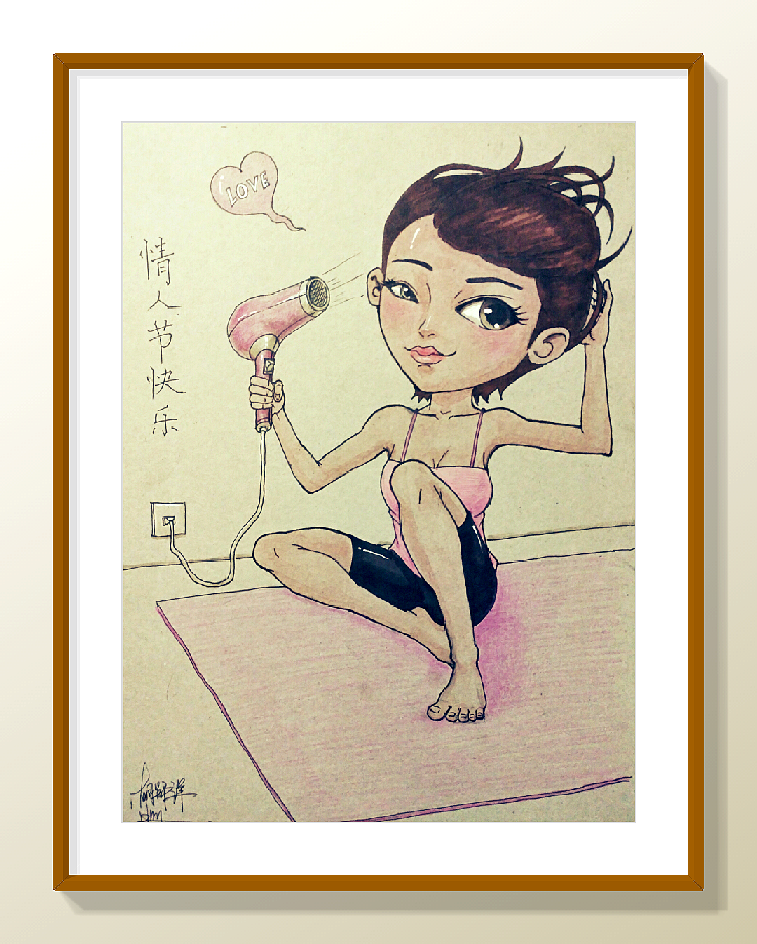 老公的畫---《老婆大人漫畫系列》（圖ZMTAxNzMxOTY0） - 單幅漫畫 - 站酷設(shè)計師pxlart原創(chuàng)素材 - 站酷ZCOOL