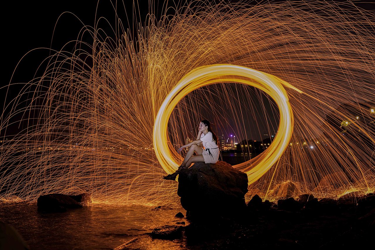 初次拍光绘（图ZOTA2OTYxNTI=） - 人像摄影 - 站酷设计师青山木楼原创素材 - 站酷ZCOOL