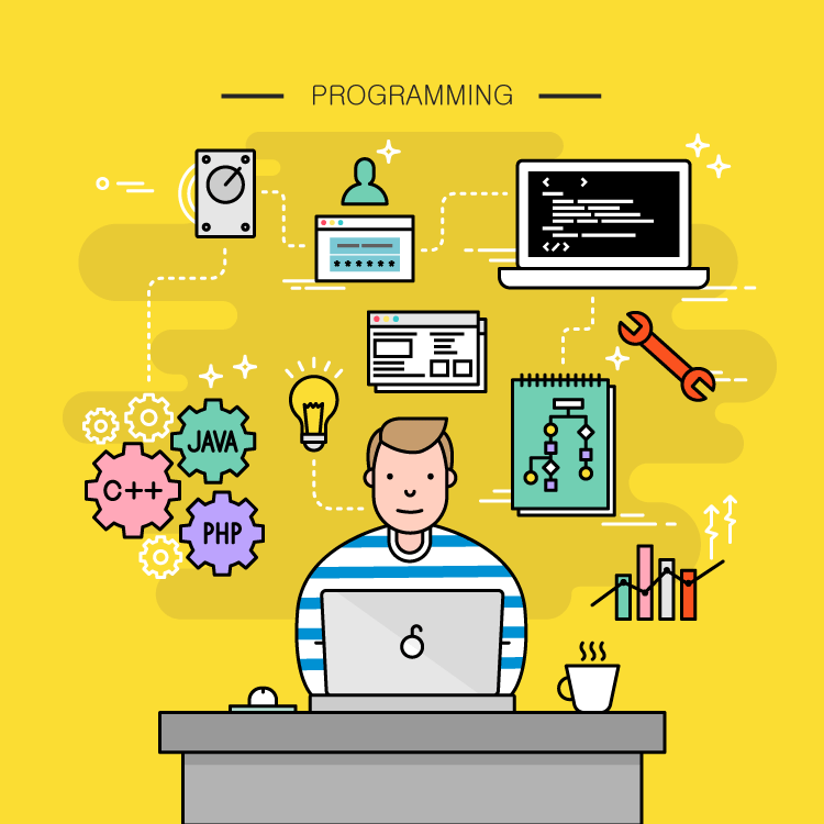 互联网IT职业人物插画（图ZMjIwMTM5MTcy） - 创作习作 - 站酷设计师越前龍馬原创素材 - 站酷ZCOOL