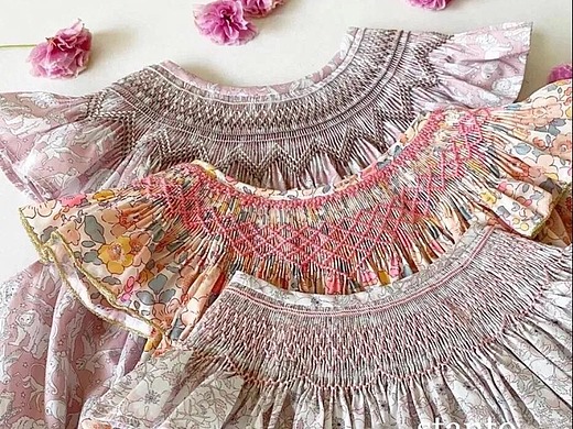 手工打揽——缩褶绣的起源服装-配饰1年前如何用好双面呢暗缝机工业