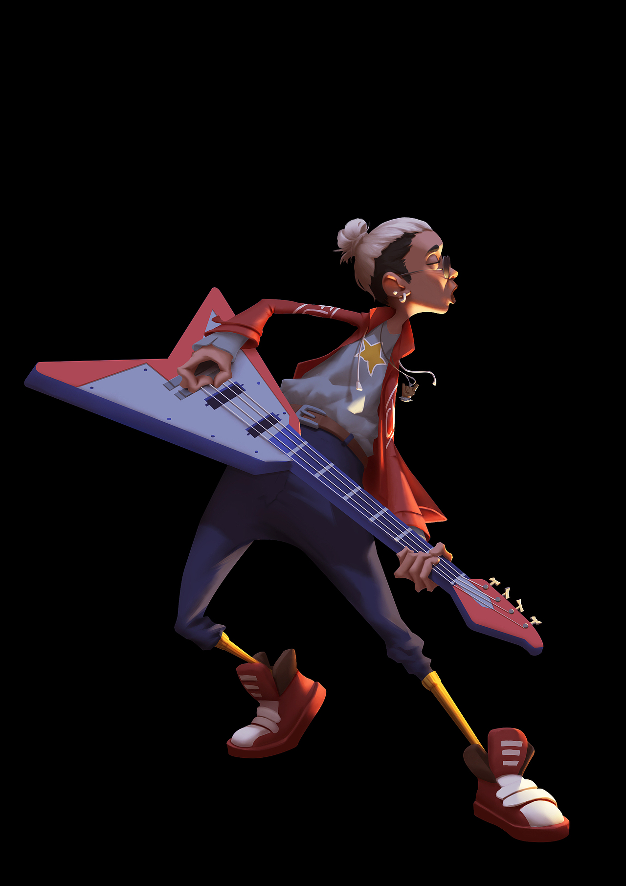 摇滚|插画|游戏原画|anuocg_原创作品-站酷zcool