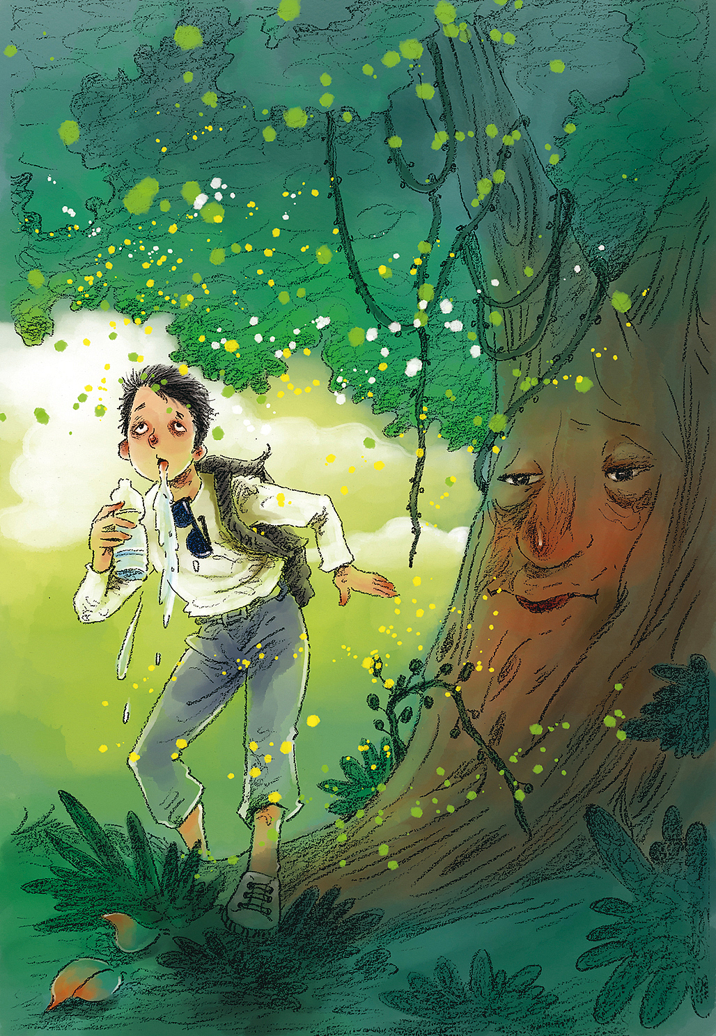 《比翼鸟》名家汤汤 奇幻文学书内插