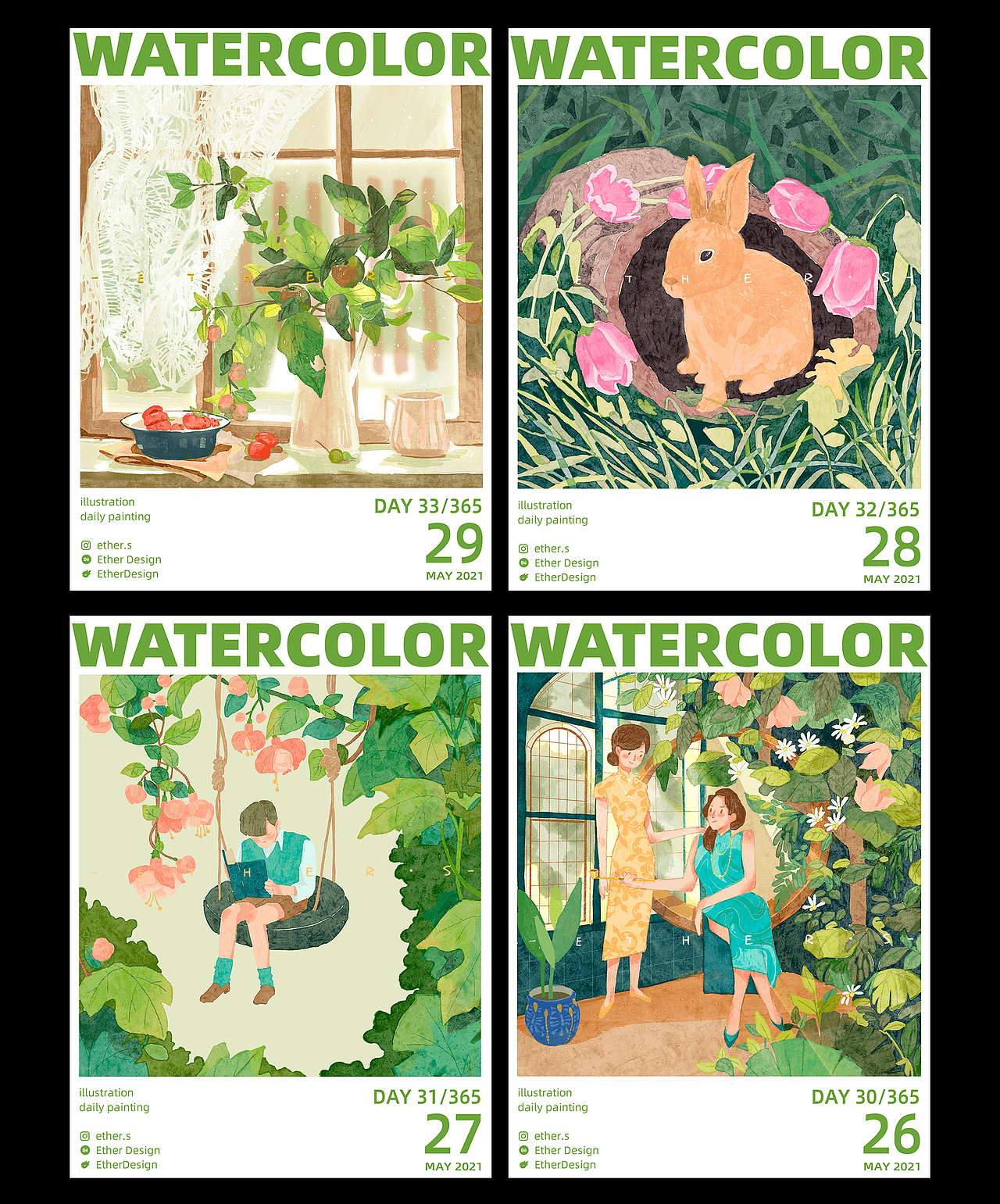 试试水彩效果,ipad procreate笔刷:艺术效果-奥德老海滩