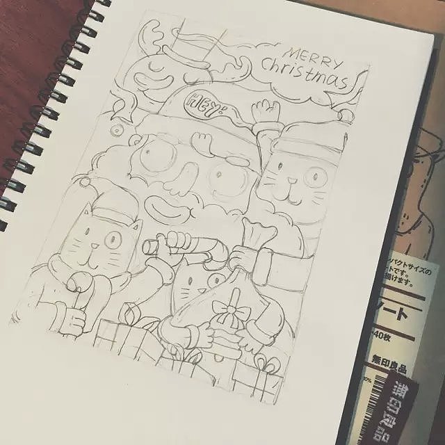 圣诞图..（图ZMzk1MDk1MjA=） - 新锐潮流插画 - 站酷设计师疯三FENGSAN原创素材 - 站酷ZCOOL
