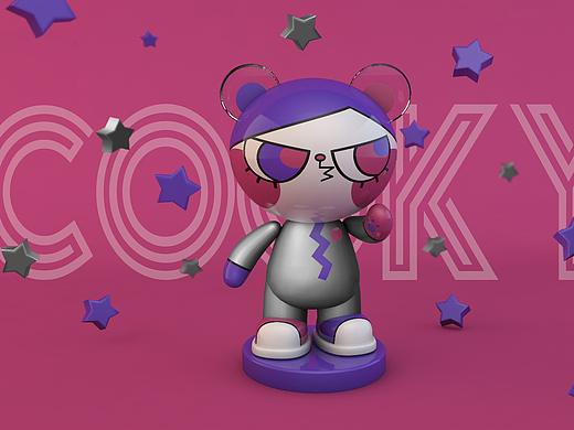 酷奇熊公仔设计和实物展示