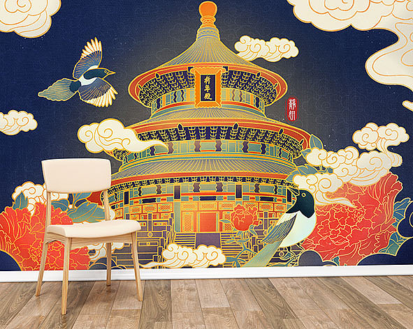 祥瑞天坛（图ZMjM2MDI1Mjg4） - 商业插画 - 站酷设计师静妍插画原创素材 - 站酷ZCOOL