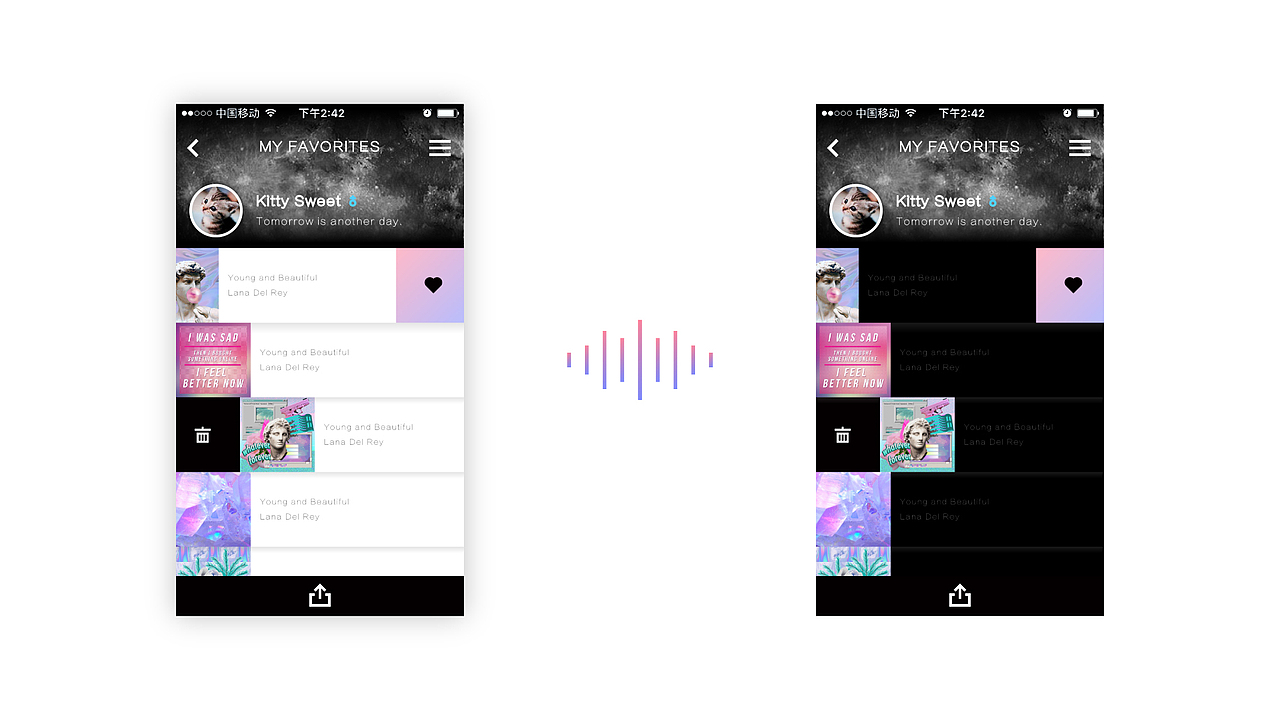 BLACK MOON FM（图ZODkyNjY5NjA=） - APP界面 - 站酷设计师眠眠原创素材 - 站酷ZCOOL