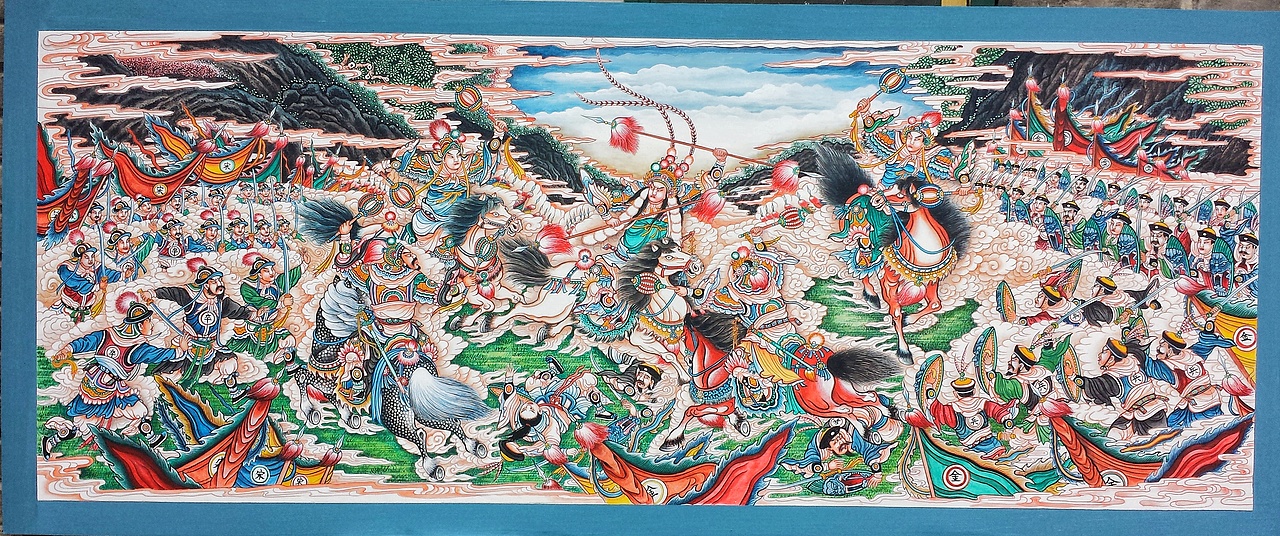 北京颐和园长廊传统古典文物特殊保护绘画作品（复绘）