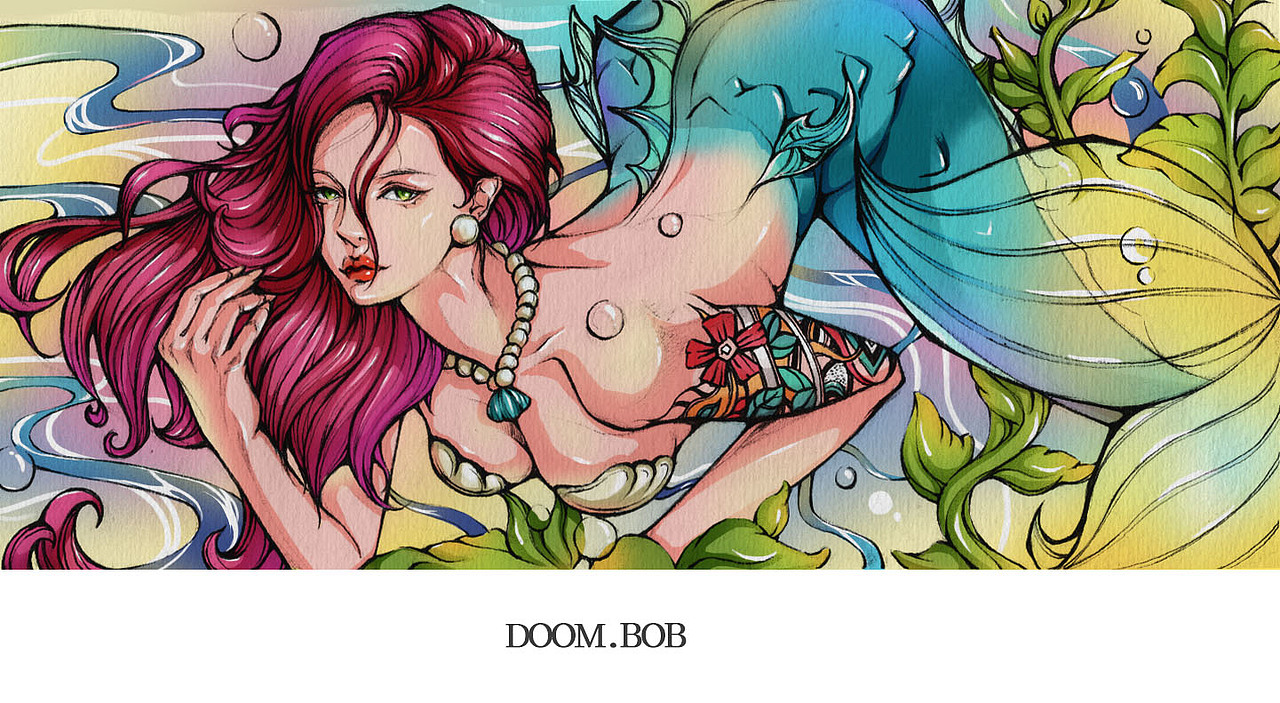 美人鱼（图ZNDI3MzQxOTY=） - 创作习作 - 站酷设计师杜大力原创素材 - 站酷ZCOOL