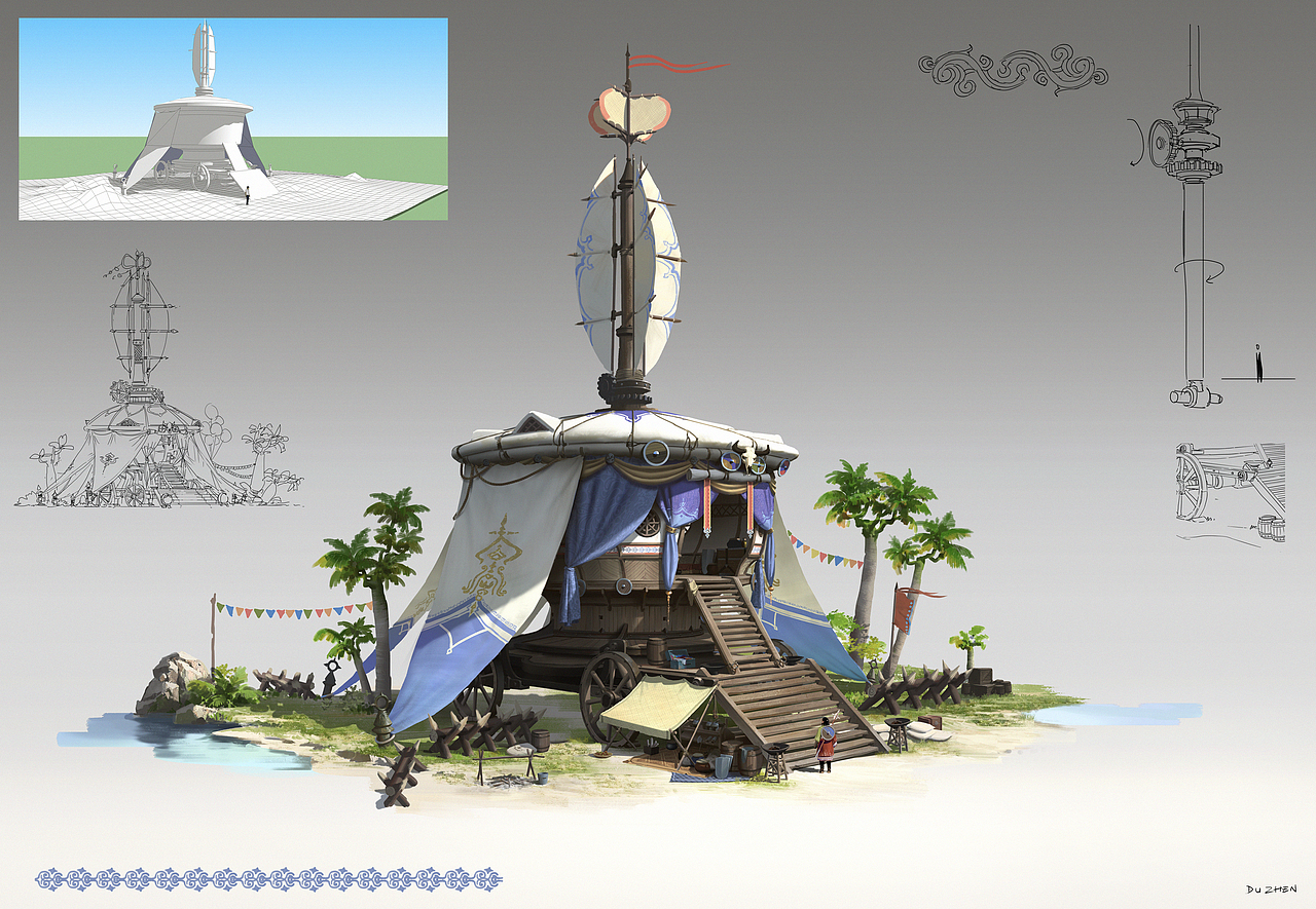 近期几张游戏原画单体建筑的设计-杜震（图ZMTM2OTk2Mjky） - 游戏原画 - 站酷设计师艺数绘EART原创素材 - 站酷ZCOOL