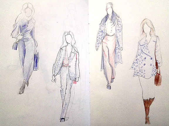 t台模特速写|纯艺术|绘画|卜拿拿_原创作品-站酷(zcool)