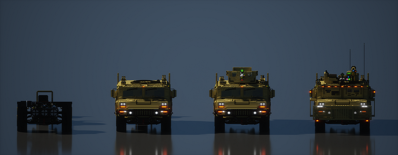 MagicaVoxel尼尔YORHA地面作战单位※H1型多用途越野车