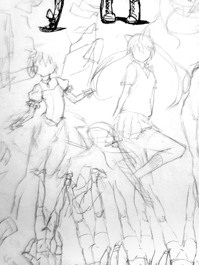 杂乱的手稿练习集合