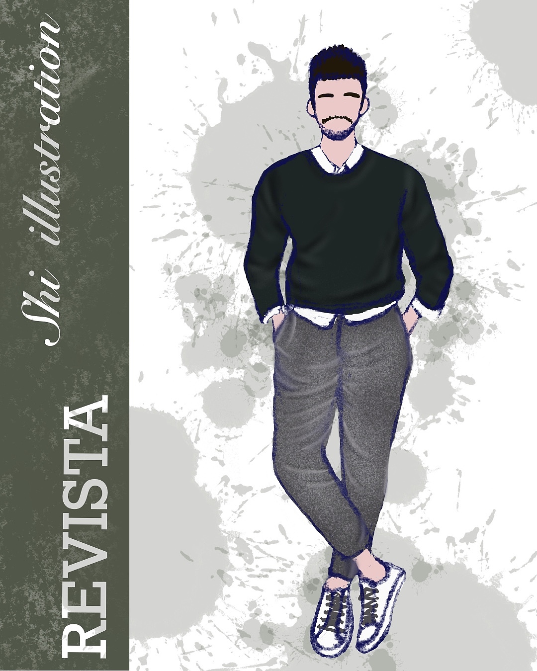 男士日常气质穿搭（图ZMjU4NjQ1NTQw） - 商业插画 - 站酷设计师插画BoNanCible原创素材 - 站酷ZCOOL