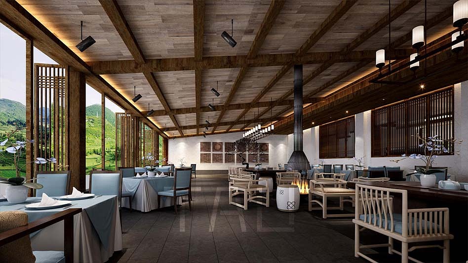 银川养生火锅店设计雨浓养生餐厅银川火锅店装修