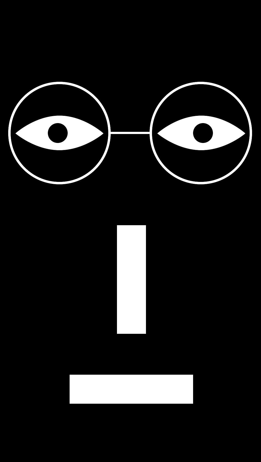 黑色简约创意艺术抽象表情