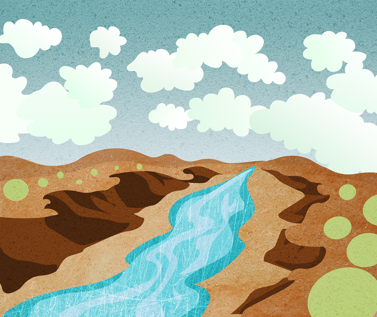 风山谷小溪|插画|艺术插画|这个菇凉有点冷 - 原创作品 - 站酷 (zcool