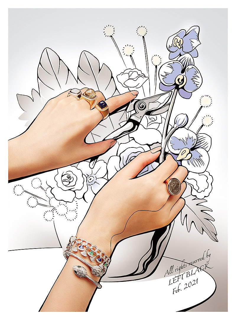 《instyle》珠宝广告插画|插画|商业插画|leftb - 原创作品 - 站酷 (z