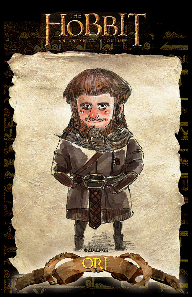 霍比特人指环王同人作品,q版卡通形象.