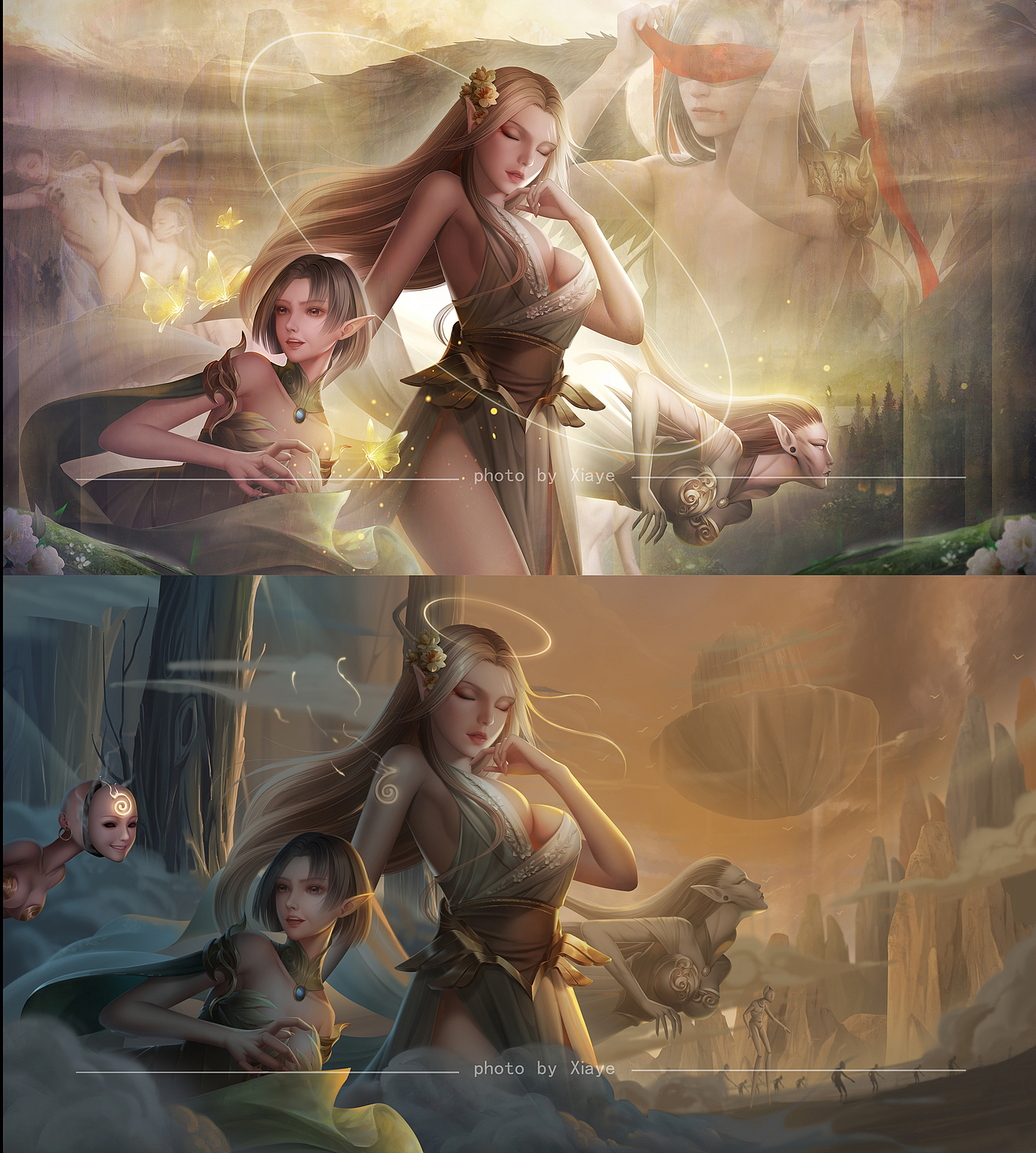 45原创作品插画创作习作写实厚涂上元赋425奋斗的夏夜美人录234紫月