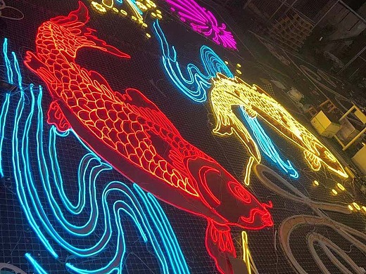 商场户外墙体灯饰画专业生产工厂灯都铭星工厂专业定制