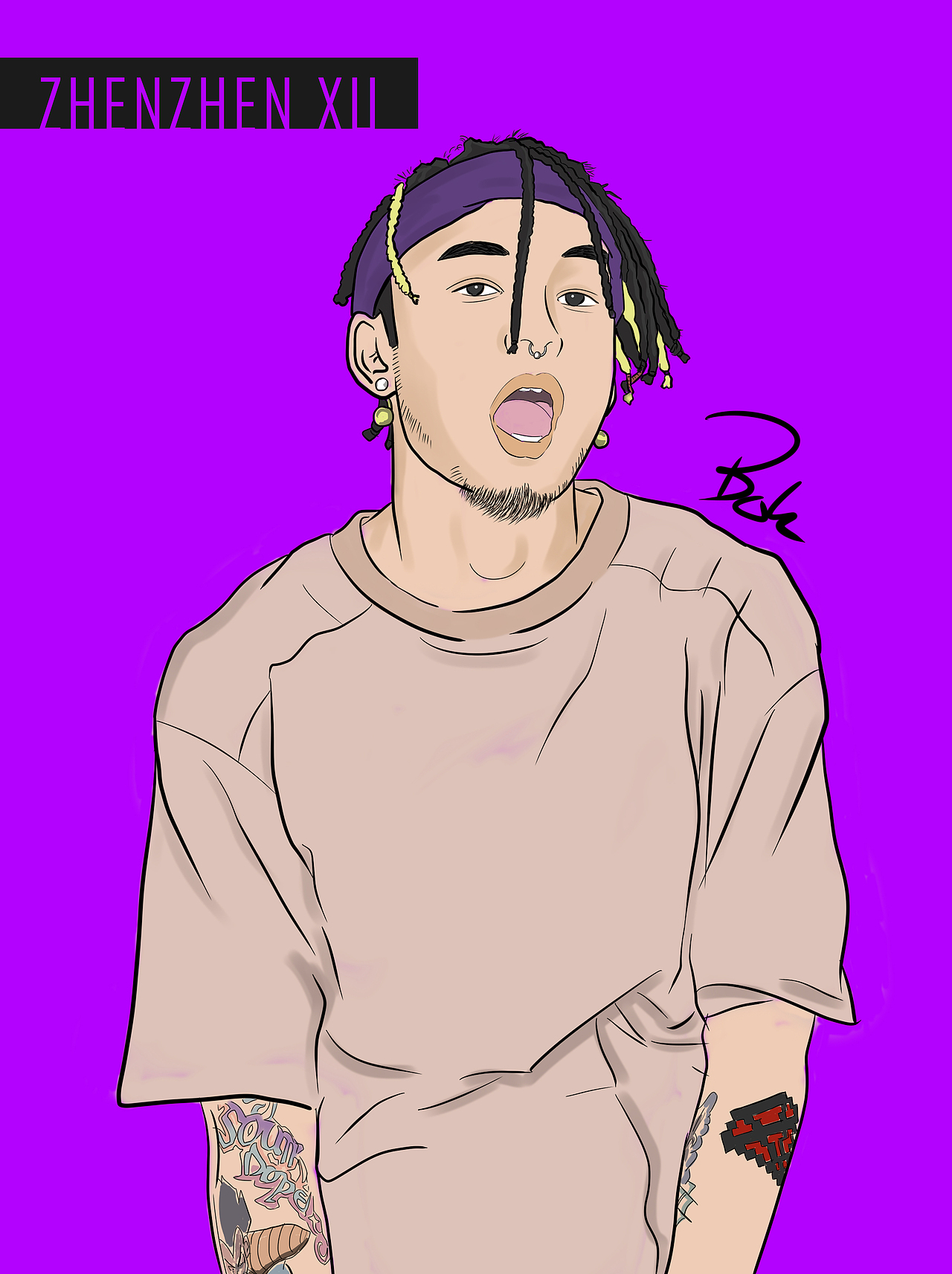 RAPPER（图ZODUyMjQ2NzY=） - 新锐潮流插画 - 站酷设计师bok999原创素材 - 站酷ZCOOL