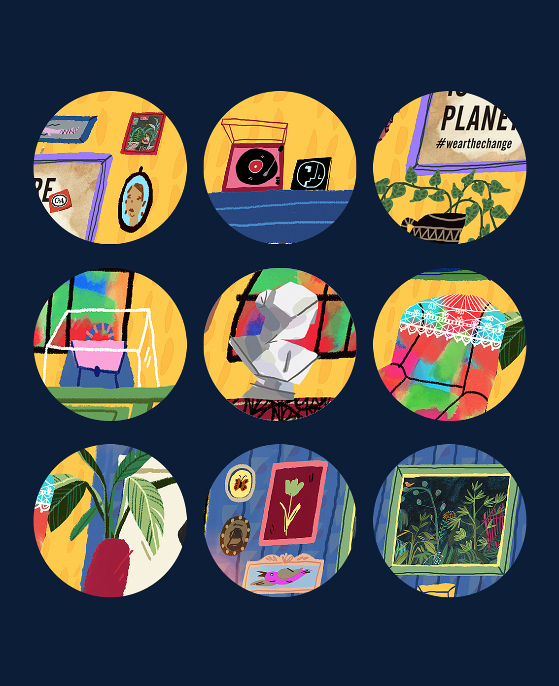 C&A x 网易云音乐《暖心杂货铺》H5（图ZMTM2ODM0ODU2） - 商业插画 - 站酷设计师猫屋Becky原创素材 - 站酷ZCOOL