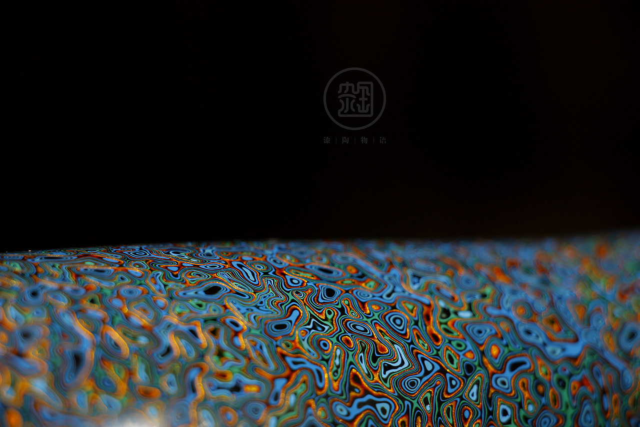 非遗手工艺大漆犀皮花器