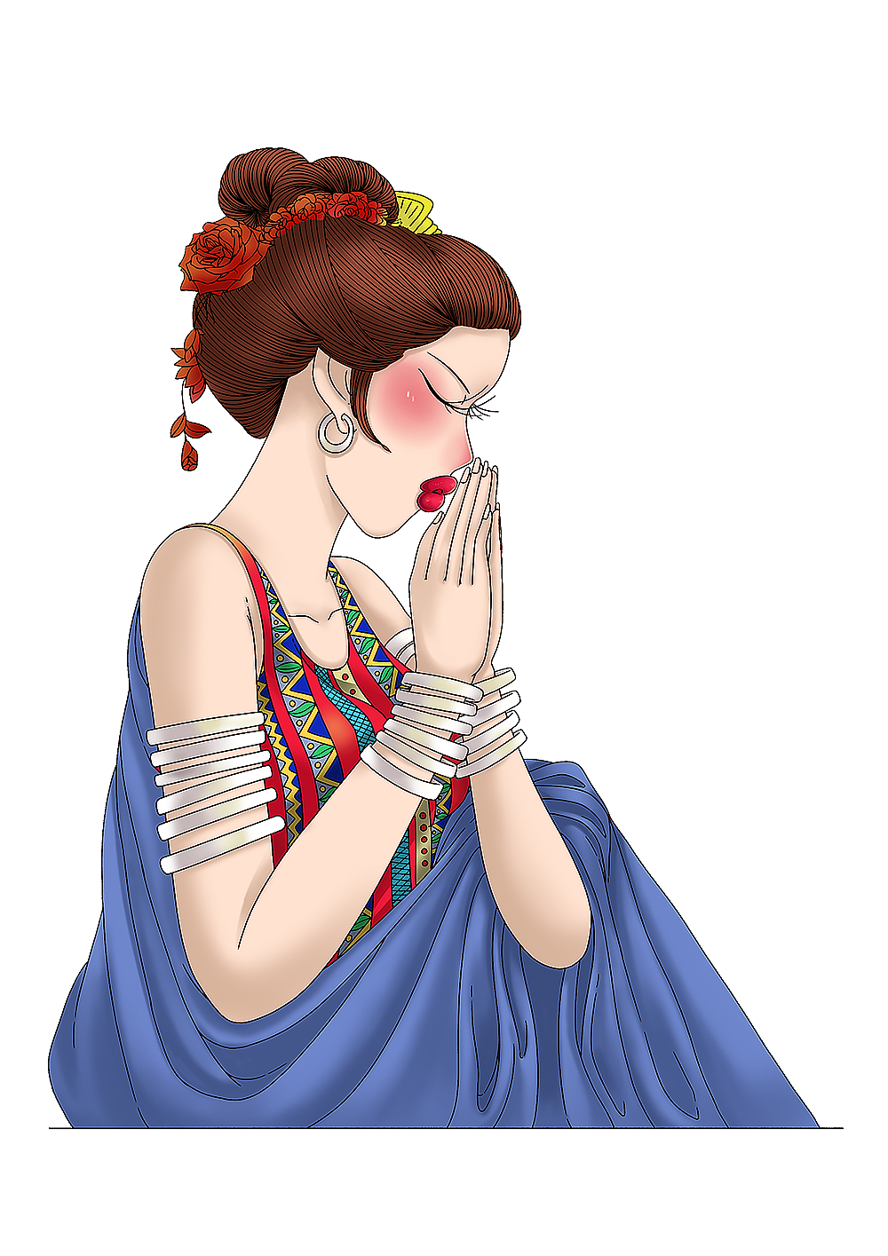 云南少数民族少女插画设计（图ZMjYyNDU3MjE2） - 包装 - 站酷设计师巨灵创意设计广州原创素材 - 站酷ZCOOL