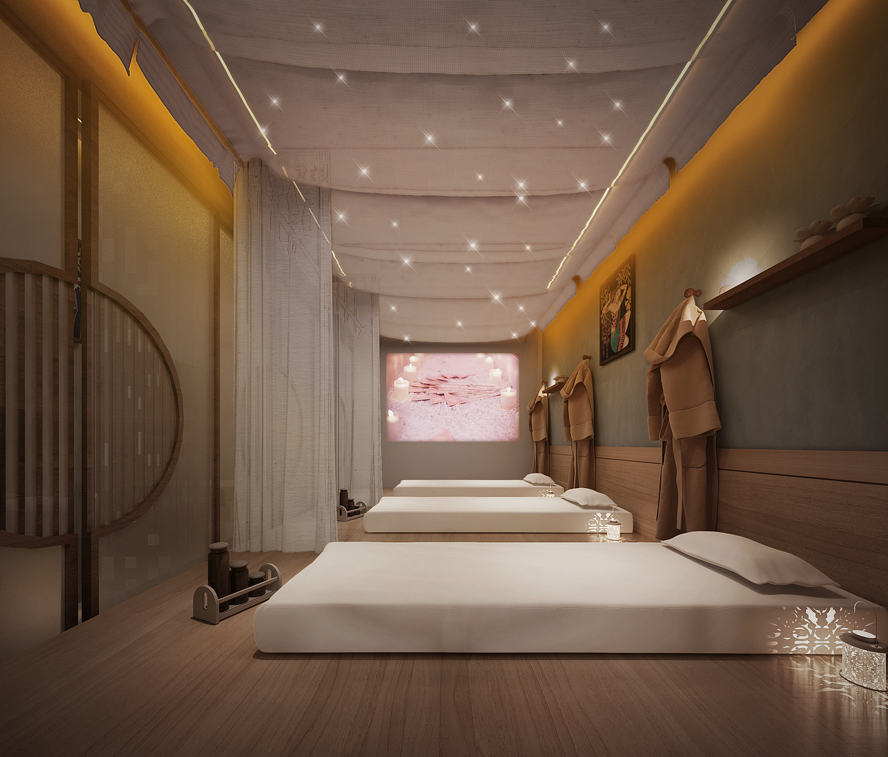 珠江新城泰式按摩spa(现场+设计图)