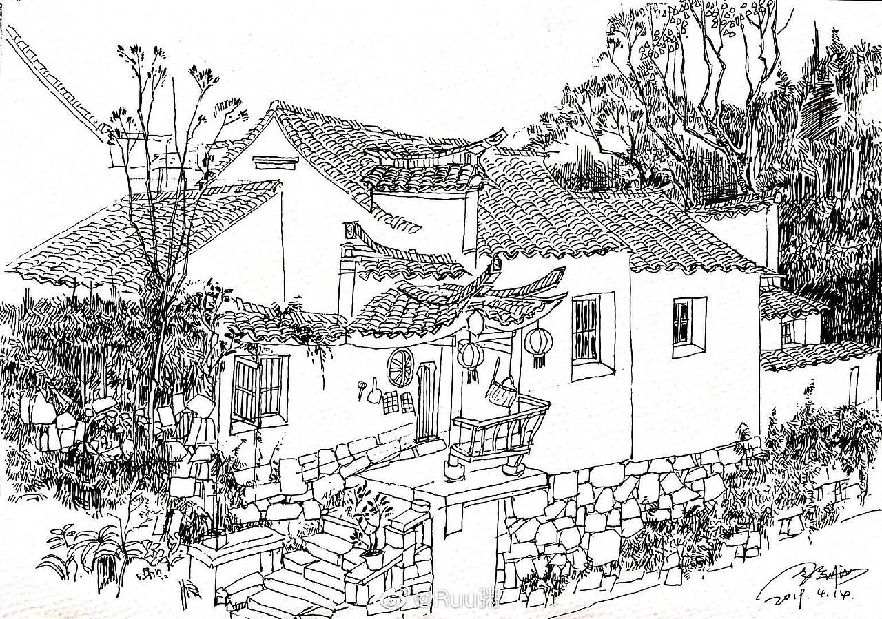 安徽查济古镇写生