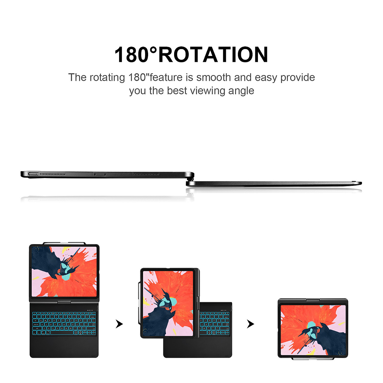 ipad Pro 12.9360 背光旋转键盘黑色