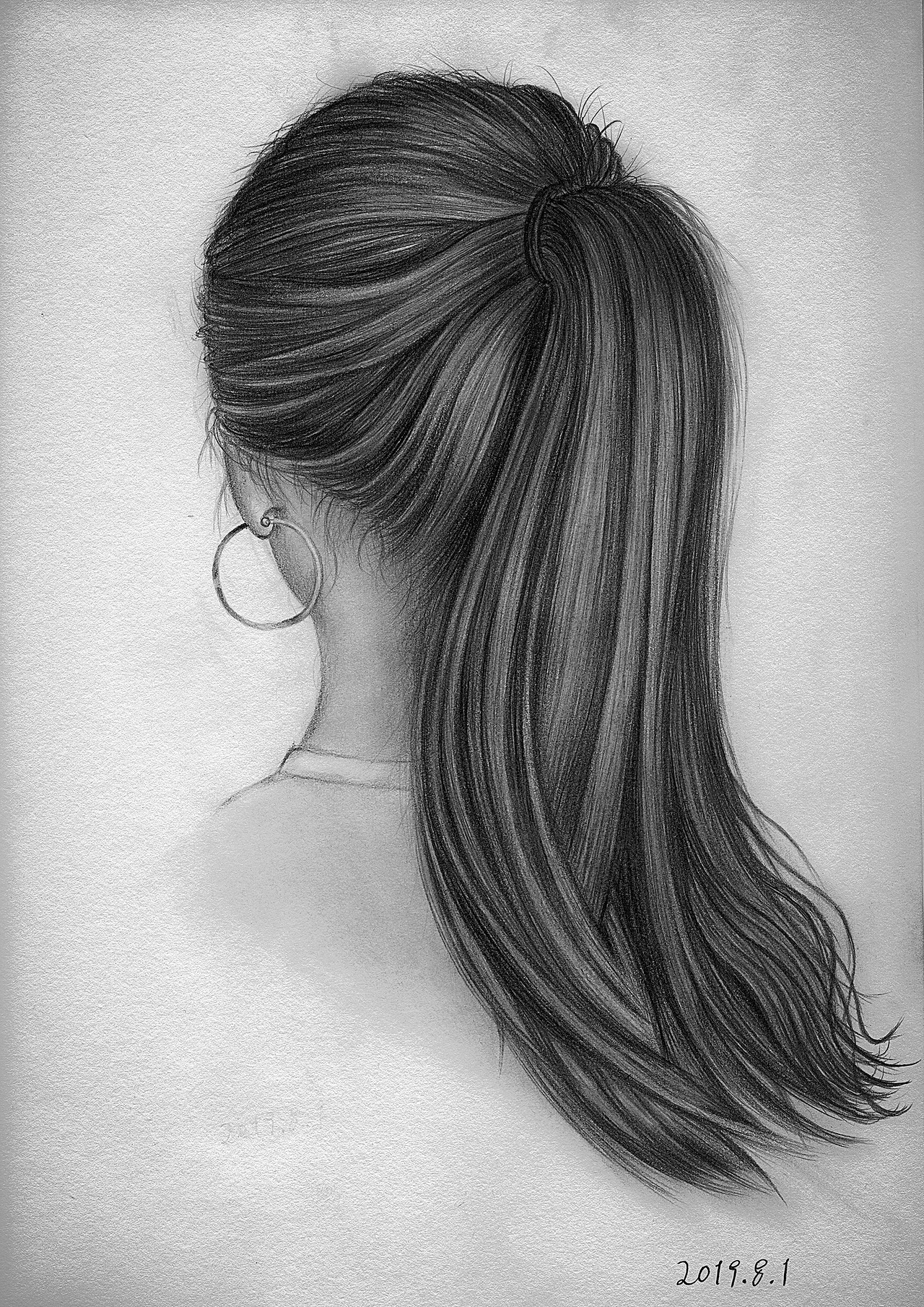 素描人像笔记之头发练习