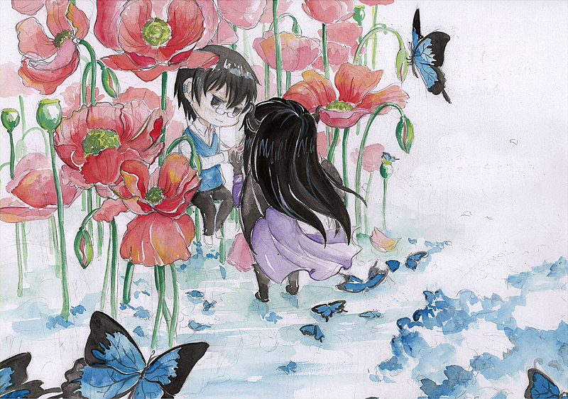 读者、主角、花