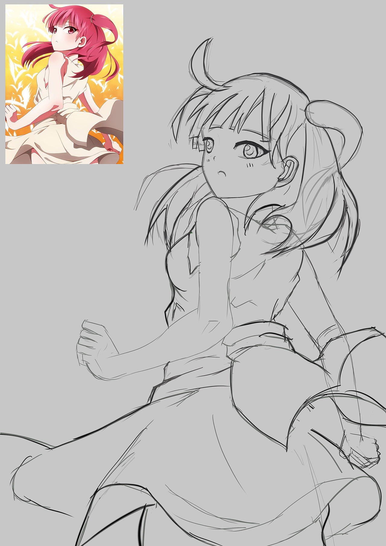 到第二年的学画记录