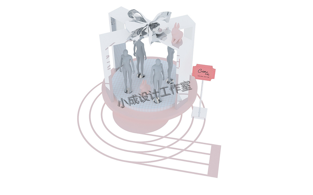 【美陈DP点】商场dp点兔子主题内衣美陈 圣诞节复活节