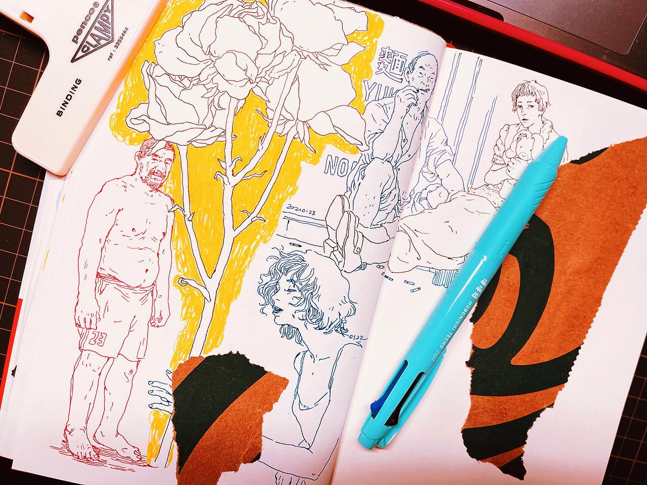 「28天」速写打卡挑战 04_相册合影（图ZMjg2MzExMTM2） - 创作习作 - 站酷设计师酸菜小黄鱼_原创素材 - 站酷ZCOOL