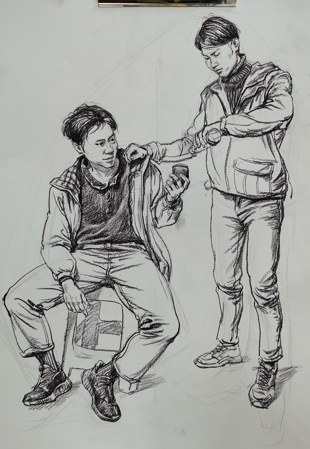 今年的部分速写课堂示范