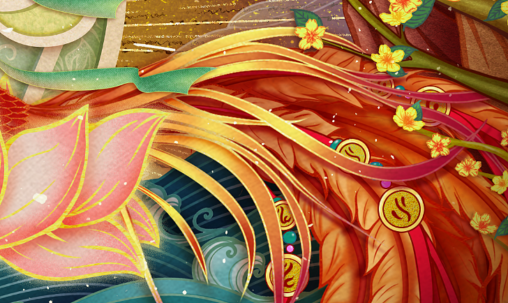 国风插画《凤》（图ZMjczNDk4MDU2） - 商业插画 - 站酷设计师敛麓原创素材 - 站酷ZCOOL