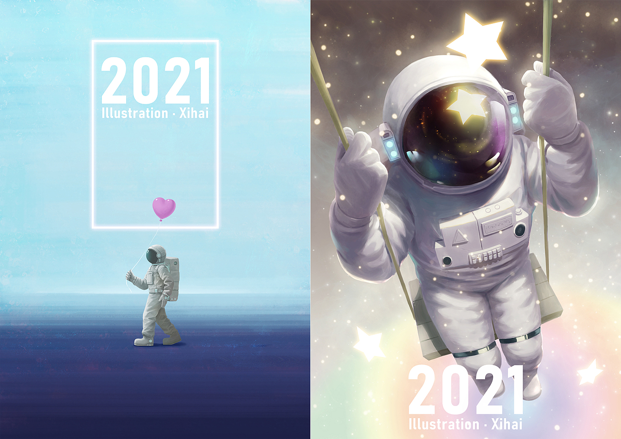 我的2021（图ZMjg0MzEzMTM2） - 新锐潮流插画 - 站酷设计师夕海Pares原创素材 - 站酷ZCOOL