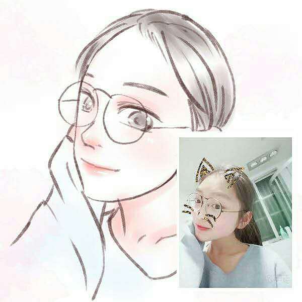 手绘漫画头像清新风格