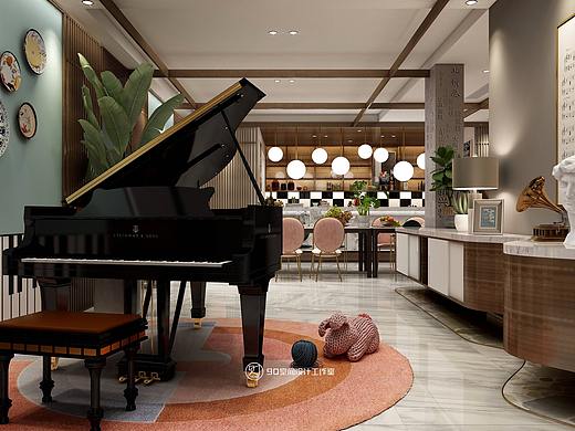 90空间设计《红尘客栈》300平方现代轻奢风格民宿