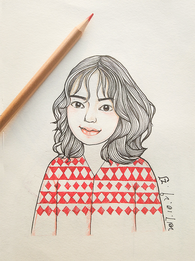 涂鸦小绘本——beautiful girl