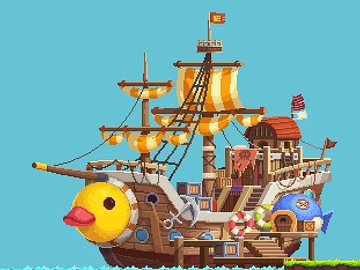 游戏<像素大陆>的几个建筑