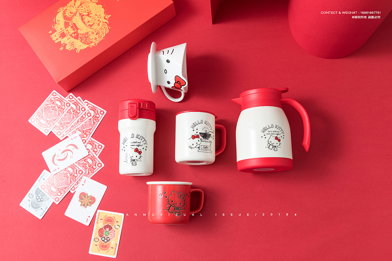 HELLOKITTY新年组合杯子 ✖ 水壶保温杯口杯马克杯摄影（图ZMTg3ODEzNzAw） - 产品摄影 - 站酷设计师简木视觉原创素材 - 站酷ZCOOL