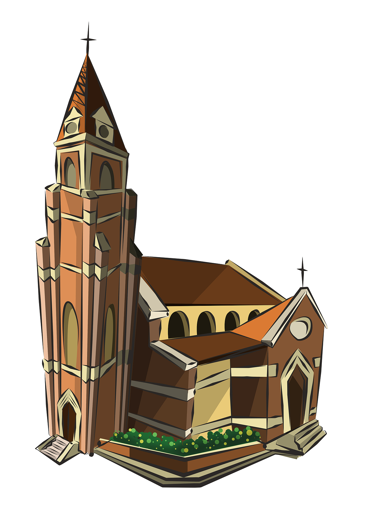 广州欧洲小镇欧式建筑插画一些插画练习