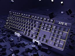 C4D機械鍵盤-Octane Render渲染