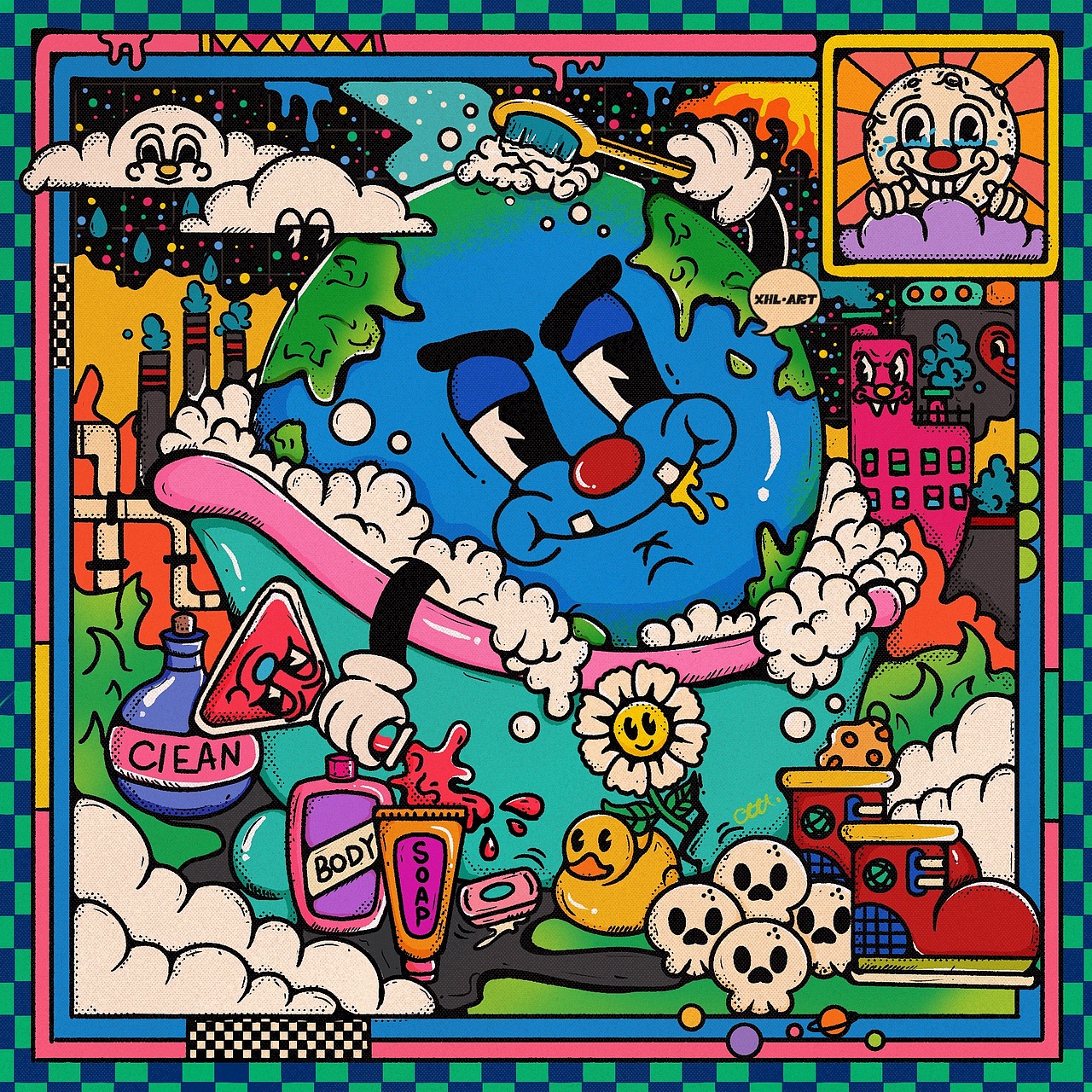 给地球洗个泡泡浴