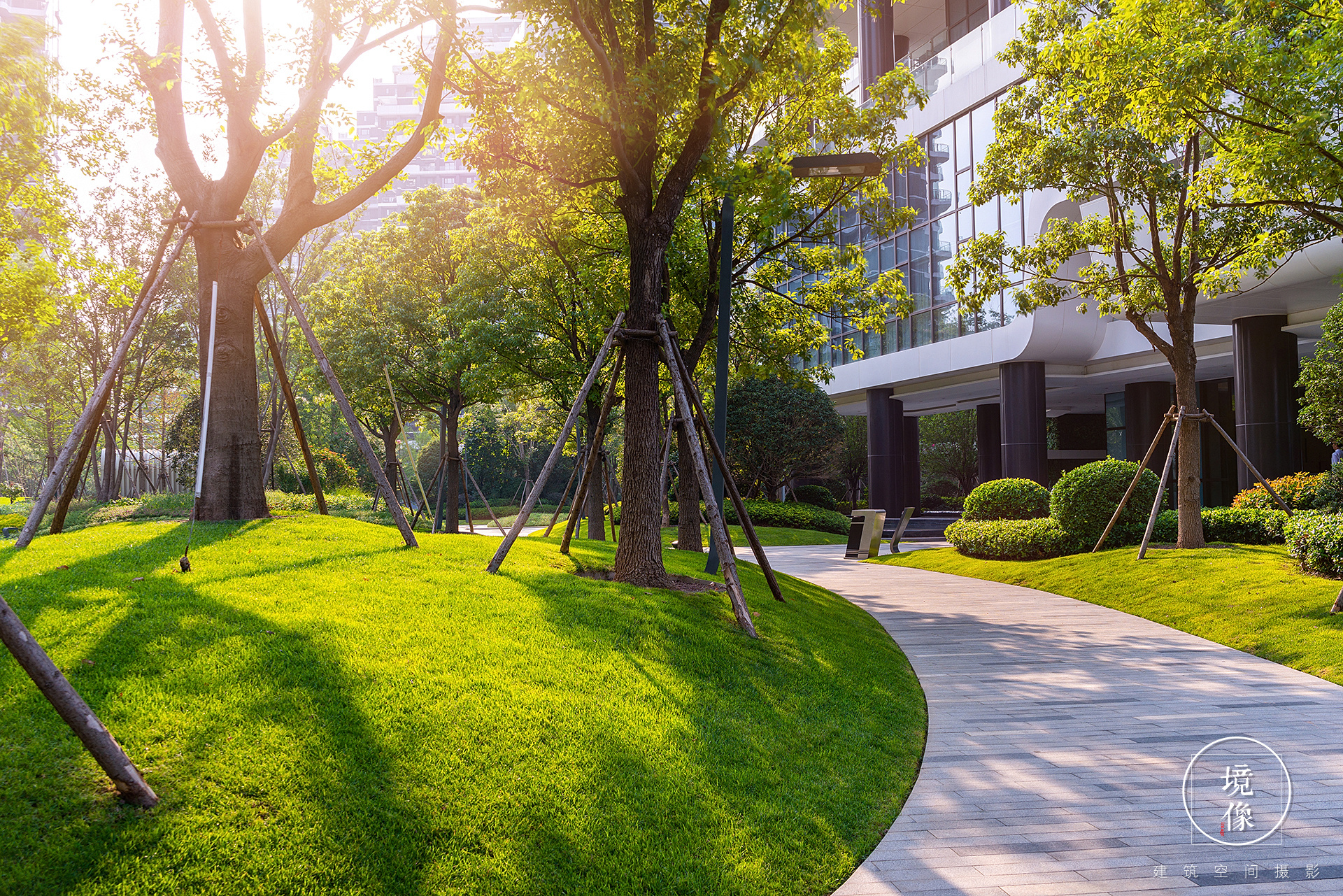 园林摄影郑州瀚海晴宇房地产建筑园林实景拍摄